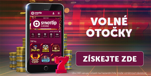 Free spiny za registraci i vklad v online casinu SYNOT TIP