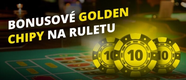 Bonusové golden chipy na ruletu od casina Fortuna Vegas