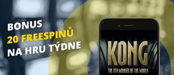 Fortuna Vegas casino: 20 free spinů na automat Kong: The 8th Wonder of the World