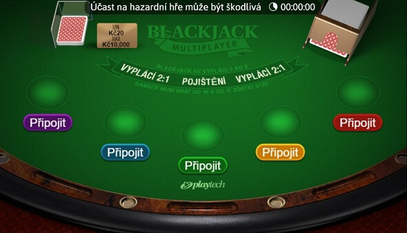 Blackjack multiplayer u Fortuny