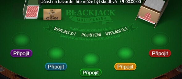 Blackjack multiplayer u Fortuny