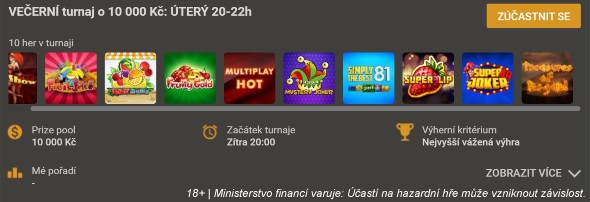 Nejlepší casino turnaje u Chance Vegas