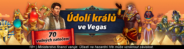 V online casinu Tipsport Vegas na vás čekají free spiny na vybraných hrách