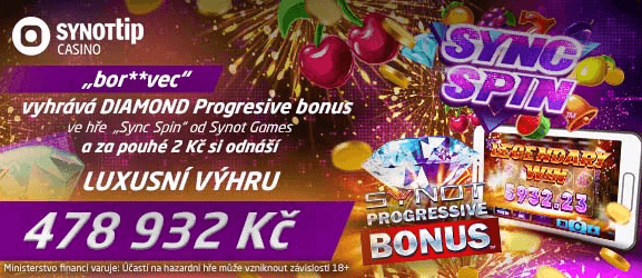 Luxusní výhra u SYNOT TIP! Za 2 Kč padl jackpot téměř za půl mega!