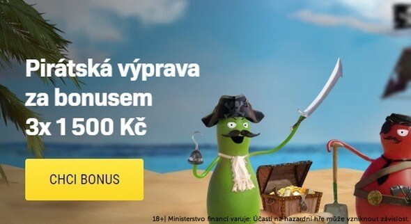 Využijte bonus až 3x 1 500 Kč od online casina Sazka Hry.