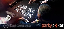 Hrajte na online pokerové herně PartyPoker s bonusem 200Kč