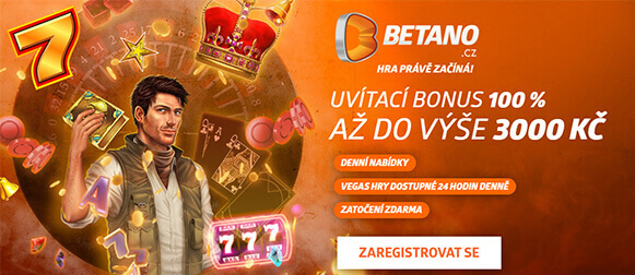 Registrace u Betana s bonusem až 3 000 Kč