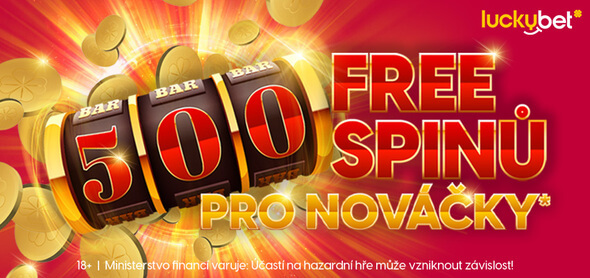 Registrujte se u LuckyBet casina a získejte bonus zdarma 300 Kč a až 500 free spinů ke vkladu