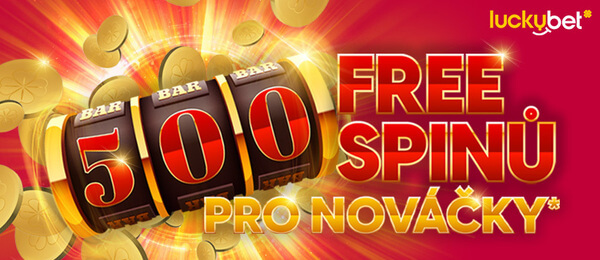 Registrujte se u LuckyBet casina a získejte bonus zdarma 300 Kč a až 500 free spinů ke vkladu