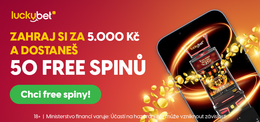 Pravidelný úterní LuckyBet bonus: Hrajte a získejte 50 free spinů