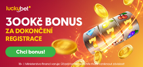 Bonus za registraci u casina LuckyBet 300 Kč