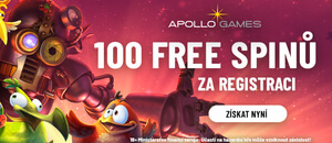 Nový registrační bonus v Apollo Games casinu - 100 free spinů!