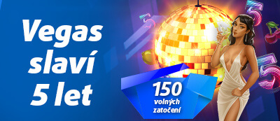 Až 150 free spinů a turnaj - Oslava 5. narozenin online casina Tipsport Vegas