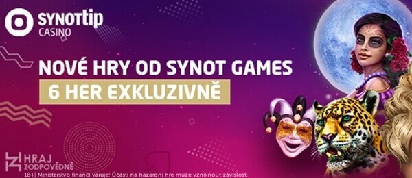 SYNOT TIP casino spustilo nové exkluzivní automaty od Synot Games