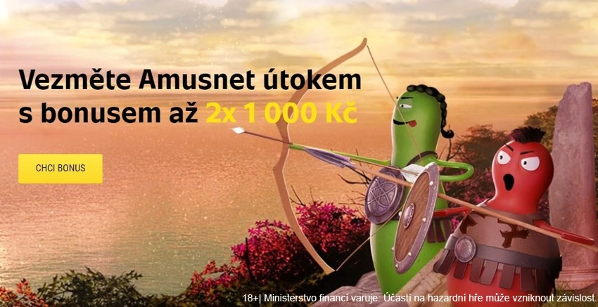 Využijte bonus až 2x 1.000 Kč na Amusnet sloty u Sazka Her.