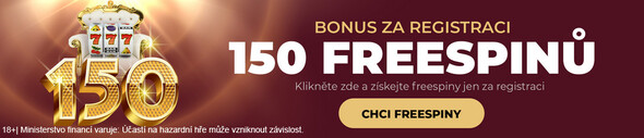 Bonus 150 free spinů za registraci a vklad