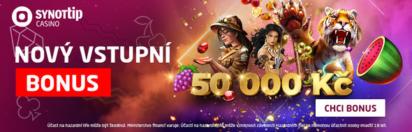 Nový SYNOTTIP bonus nabízí hráčům až 50 000 Kč