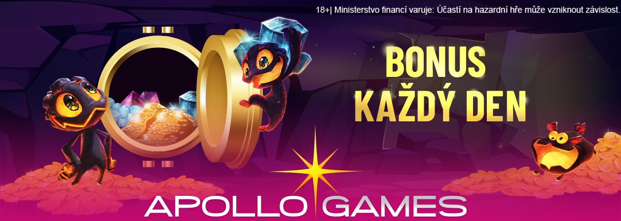 Bonus každý den v online casinu Apollo Games