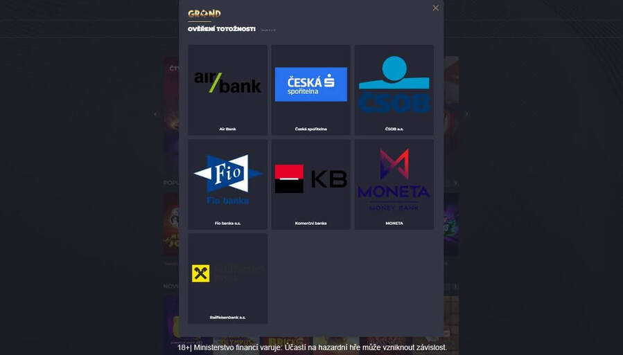 Grandwin Bank ID registrace