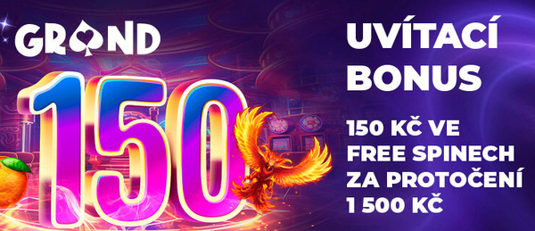 Registrační free spiny GrandWin – 150 otoček za protočení
