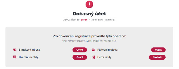 Nutné kroky k dokončení registrace a získání bonusu zdarma