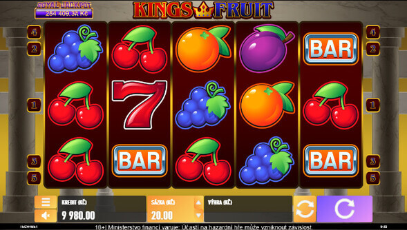 Kings Fruit v casinu Tipsport Vegas