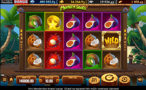 Monkey Slots v casinu Tipsport Vegas