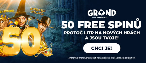 3x 50 free spinů v Grandwin online casinu