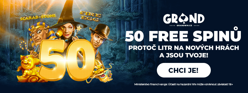 3x 50 free spinů v Grandwin online casinu