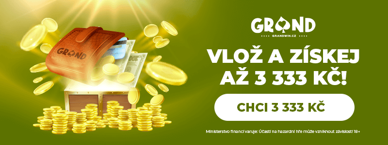 Víkendový Grandwin bonus až 3 333 Kč + 50 free spinů denně