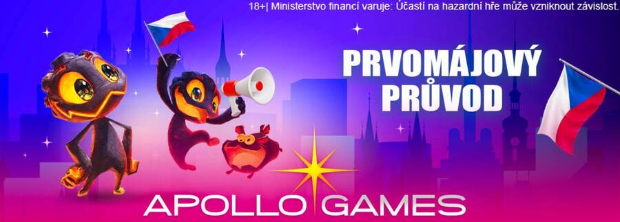 Prvomájové free spiny v casinu Apollo Games