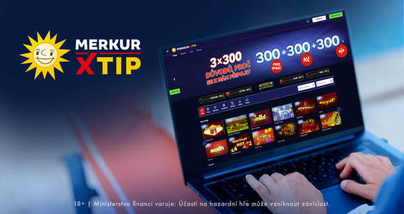 MerkurXtip casino: 300 Kč zdarma + 300 free spinů za registraci
