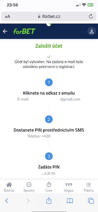 Ověřte e-mail a telefon ZDE