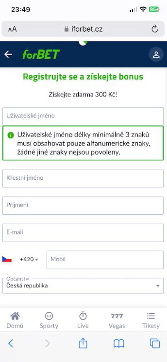 Vyplňte registrační formulář forBET casina ZDE