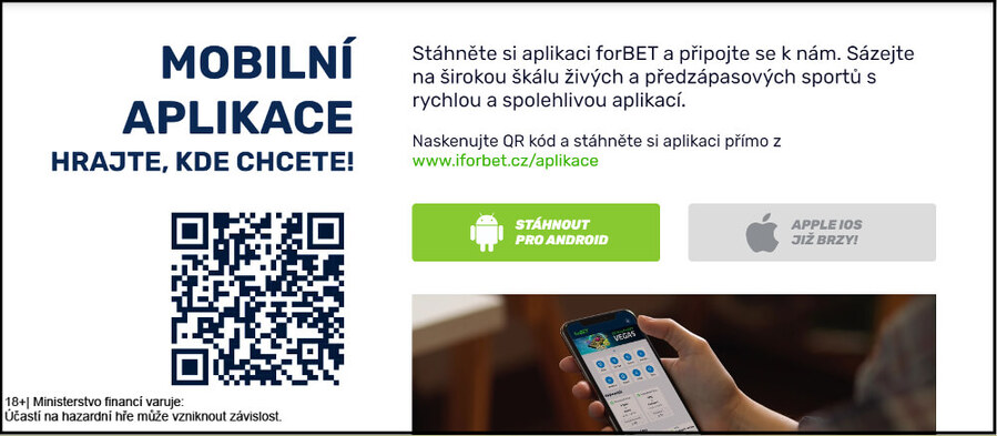 Nascanujte QR kód a stáhnětě si forBET aplikaci