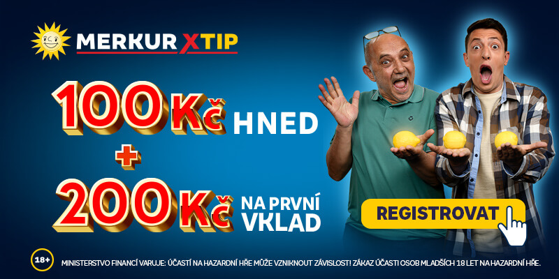 MerkurXtip má nový registrační bonus: Přijít si můžete na 300 Kč