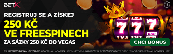 Registrační Bet-X bonus 250 Kč ve free spinech