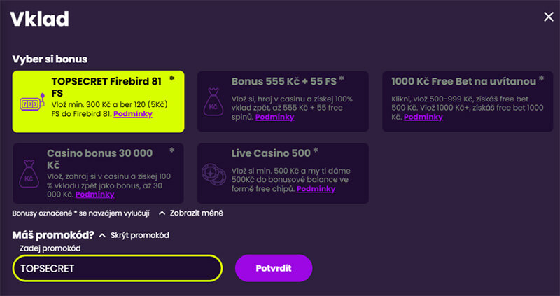 Kingsbet promo kód TOPSECRET