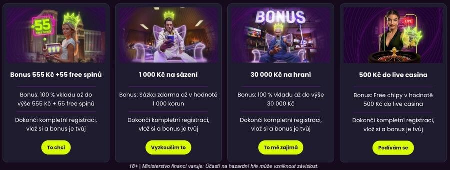 Registrační bonusy u Kingsbetu dle vlastního výběru