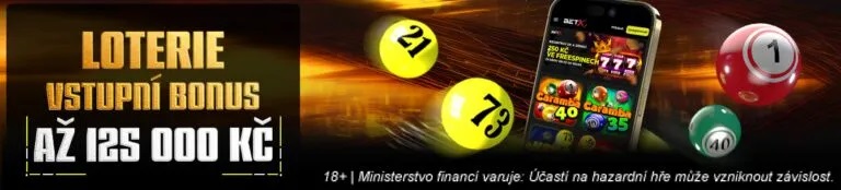BetX bonus 300 Kč do loterie